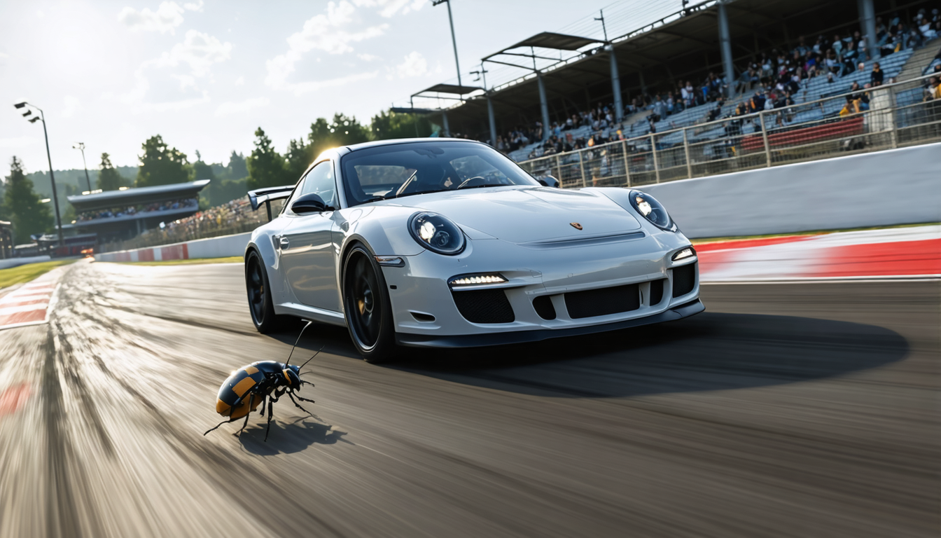 discover how this unexpected bug accelerates faster than a porsche 911 gt3, reaching 60 mph in an astonishing time.