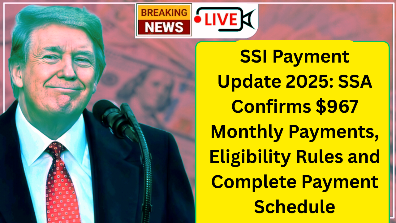 SSI Payment Update 2025: SSA Confirms $967 Monthly Payments, Eligibility Rules and Complete Payment Schedule