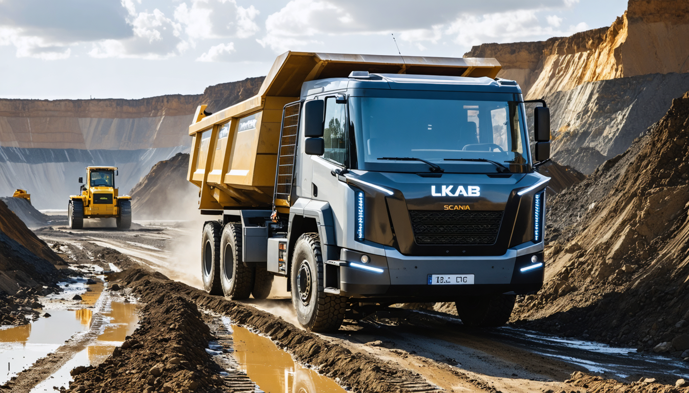 scania tests a 60-ton electric truck in partnership with mining operator lkab, showcasing innovative solutions for sustainable mining transportation.